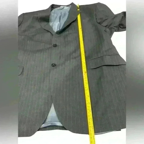Peter Millar Sport Coat Mens Grey and Blue Pinstripe Union Made In Canada Jacket - Picture 11 of 11